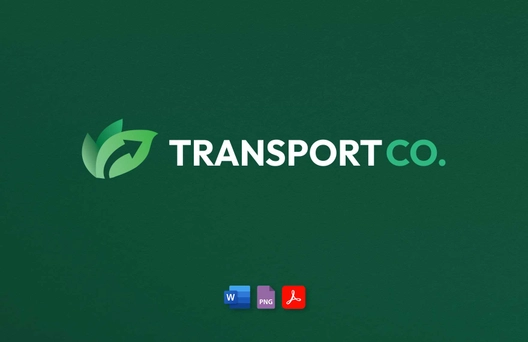 Transport and Logistics Eco-Friendly Logistics Logo Template