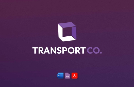 Transport and Logistics Courier Service Logo Template