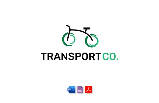 Transport and Logistics Bicycle Delivery Logo Design Template