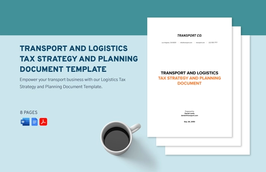Transport and Logistics Tax Strategy and Planning Document Template
