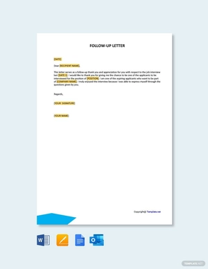 Follow-Up Letter Follow-Up Letter