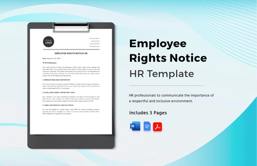 Employee Rights Notice HR Template