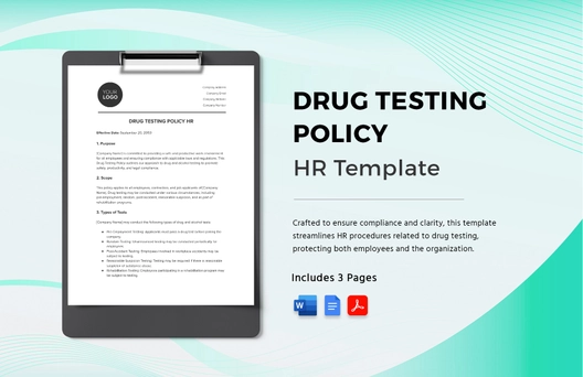 Drug Testing Policy HR Template