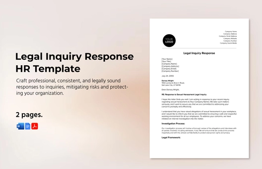 Legal Inquiry Response HR Template