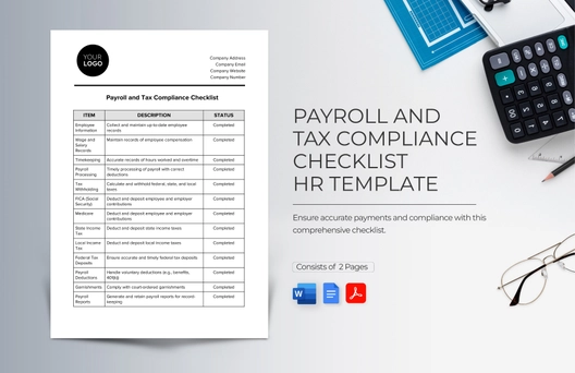 Payroll and Tax Compliance Checklist HR Template