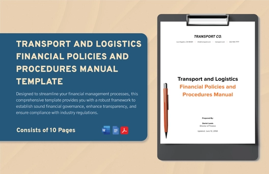 Transport and Logistics Financial Policies and Procedures Manual Template