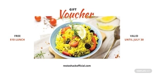 Lunch Gift Voucher Template