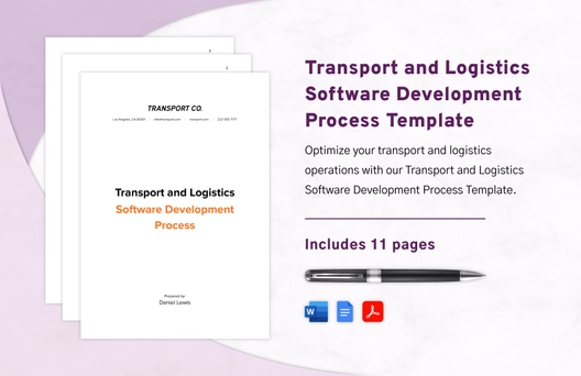Transport and Logistics Software Development Process Template