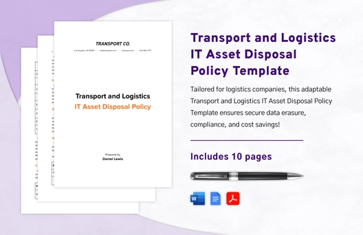 Transport and Logistics IT Asset Disposal Policy Template