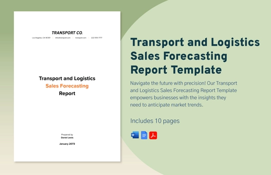 Transport and Logistics Sales Forecasting Report Template