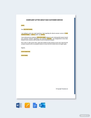 Sample Complaint Letter About Bad Customer Service