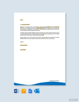 Contract Cancellation Letter