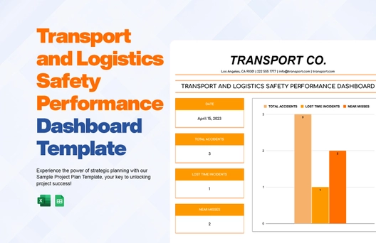 Transport and Logistics Safety Performance Dashboard Template