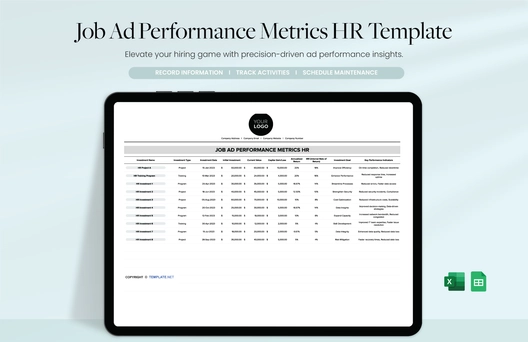 Job Ad Performance Metrics HR Template