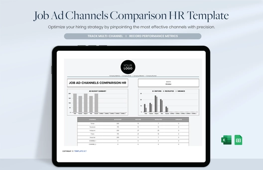 Job Ad Channels Comparison HR Template