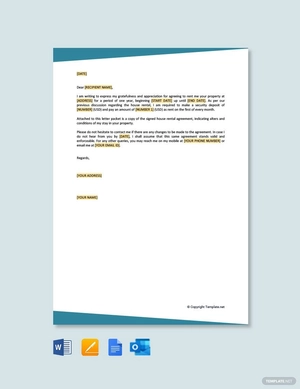 House Rental Agreement Letter House Rental Agreement Letter
