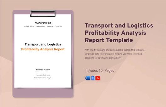 Transport and Logistics Profitability Analysis Report Template