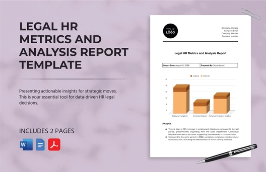 Legal HR Metrics and Analysis Report Template