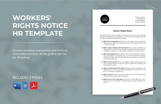 Workers' Rights Notice HR Template