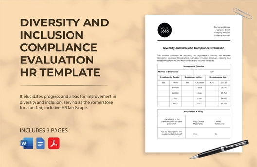 Diversity and Inclusion Compliance Evaluation HR Template