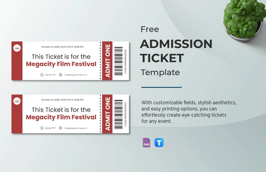Admission Ticket Template