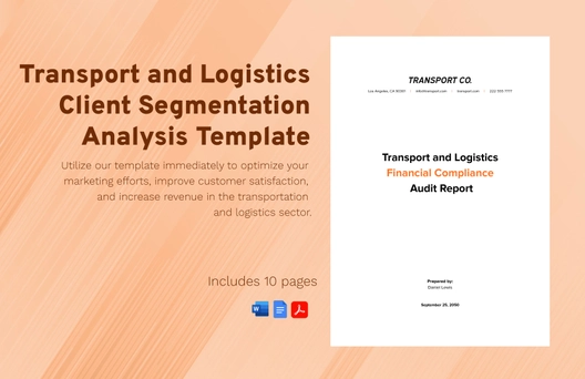 Transport and Logistics Financial Compliance Audit Report Template