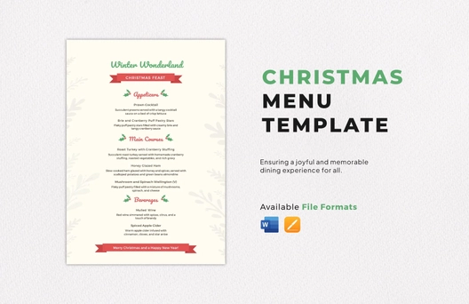Christmas Menu Template