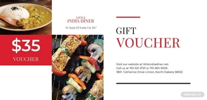 Meal Gift Voucher Template