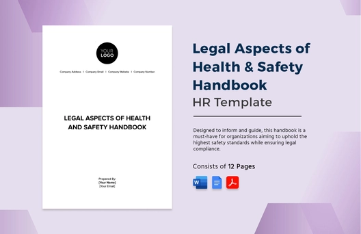 Legal Aspects of Health & Safety Handbook HR Template