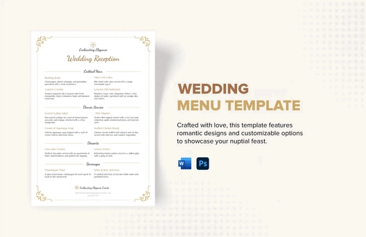 Wedding Menu Template
