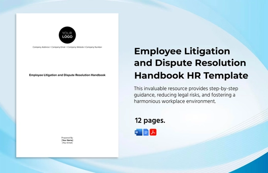 Employee Litigation and Dispute Resolution Handbook HR Template Employee Litigation and Dispute Resolution Handbook HR Template