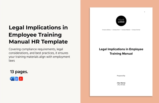Legal Implications in Employee Training Manual HR Template