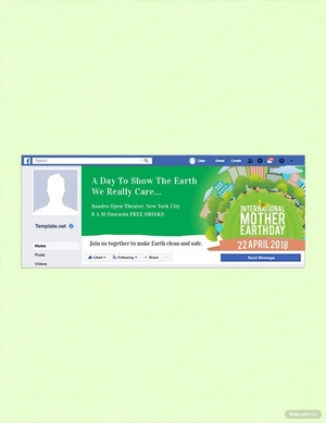 International Earth Day Facebook Event Cover Template