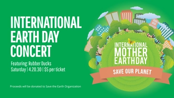 Free International Earth Day Facebook Event Cover Template to Edit Online