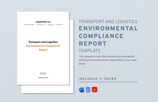 Transport and Logistics Environmental Compliance Report Template Transport and Logistics Environmental Compliance Report Template