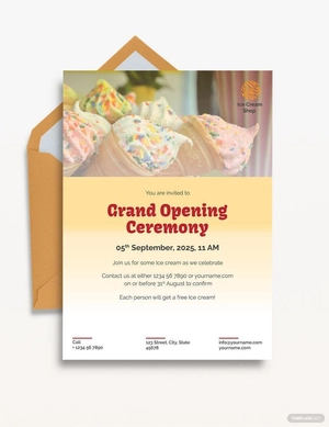 Ice Cream Invitation Template