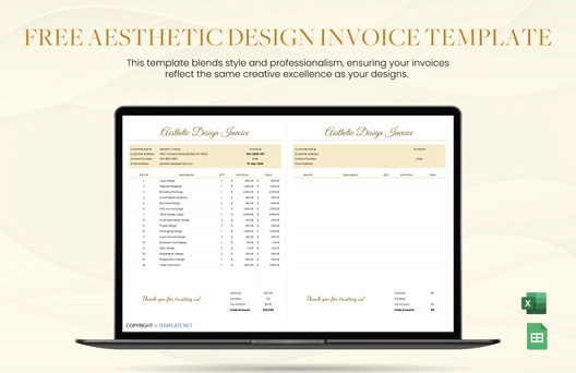 Aesthetic Design Invoice Template