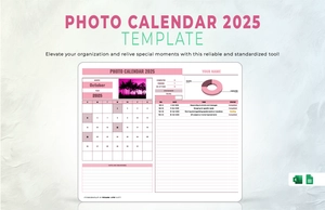 Photo Calendar 2025 Template