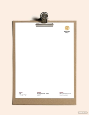 Ice Cream Letter Head Template