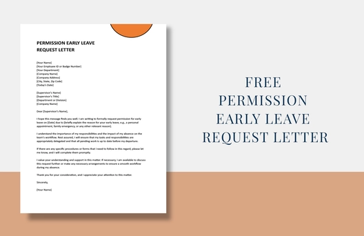 Permission Early Leave Request Letter
