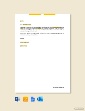 Membership Cancellation Letter