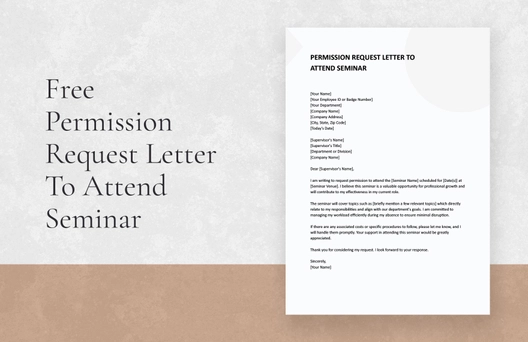 Permission Request Letter To Attend Seminar