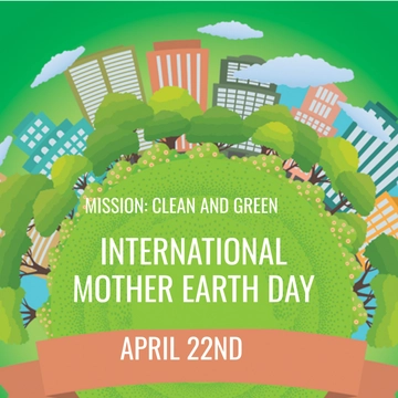 Free International Earth Day Facebook Profile Photo Template to Edit Online