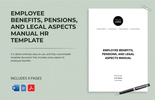 Employee Benefits, Pensions, and Legal Aspects Manual HR Template