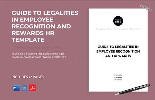 Guide to Legalities in Employee Recognition and Rewards HR Template