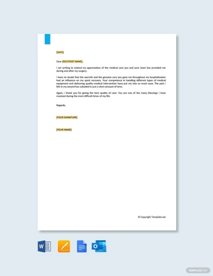 Medical Thank You Letter