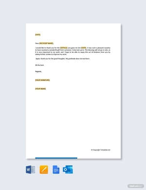Thank You Letter For Gift From Boss