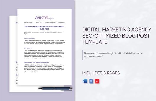 Digital Marketing Agency SEO-Optimized Blog Post Template