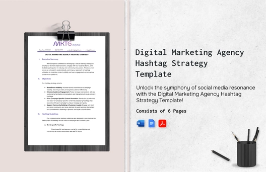 Digital Marketing Agency Hashtag Strategy Template