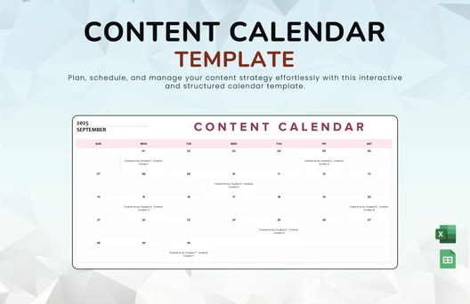 Content Calendar Template Content Calendar Template